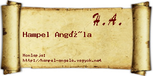 Hampel Angéla névjegykártya